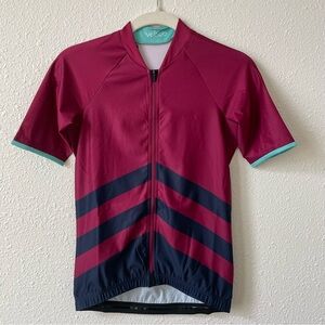 Velocio Women’s ES Jersey Cycling Bike Chevron Beet Size Small Outdoor Sporty